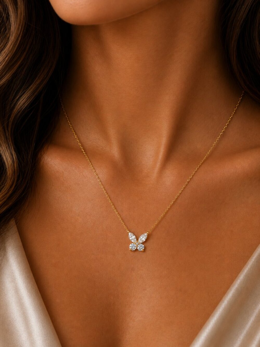 "Mariposa" Lab Created Butterfly Necklace